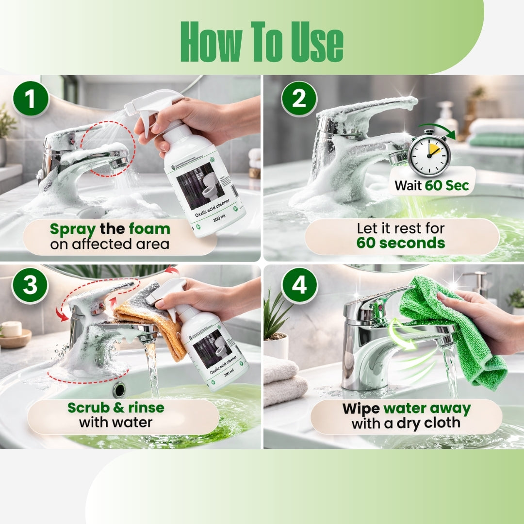 Marble, Tile & Bathroom Rust Stain Remover – 200ML Oxalic Solution